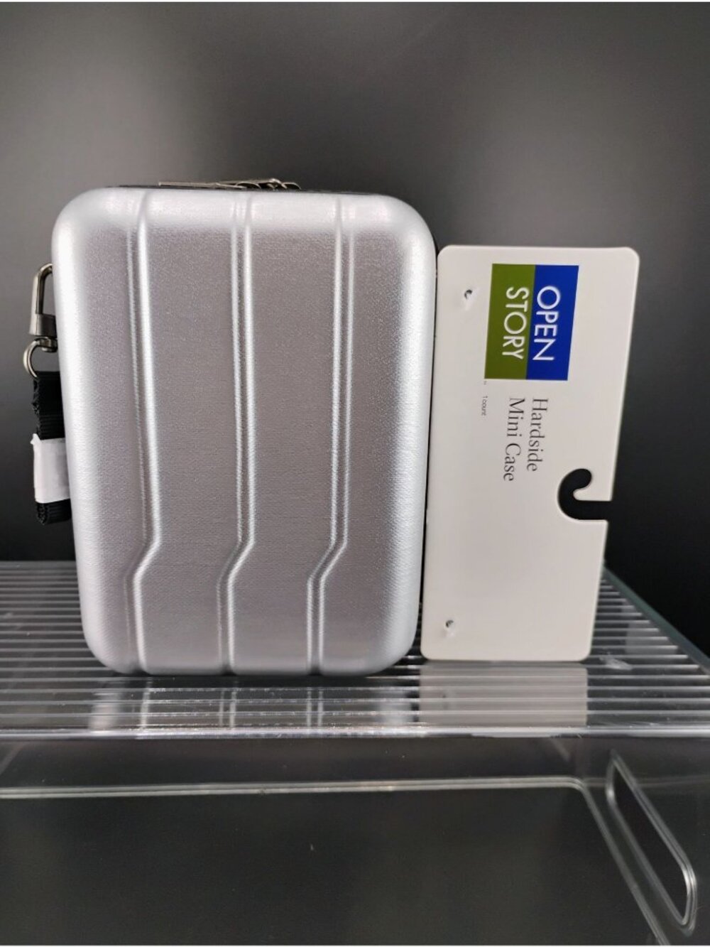 Open Story Hardside Mini Case Silver Durable Lightweight Shell